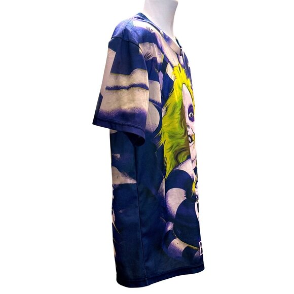 CCC Beetlejuice Graphic Tee Shirt Blue Green All Over Print Casual Top XLarge - Picture 4 of 8